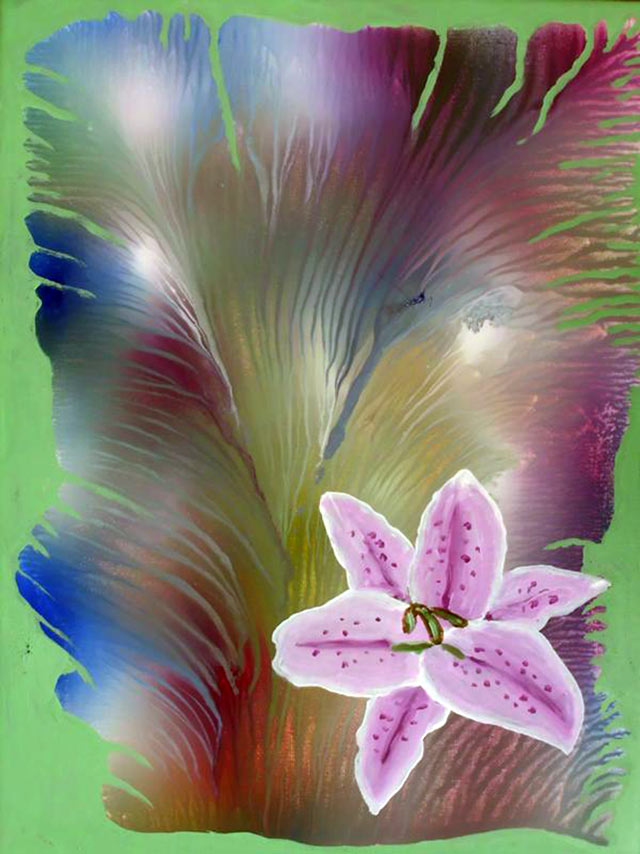 Pretty Flowers Ölmalerei von Gabriele C. Kunz in 3er 