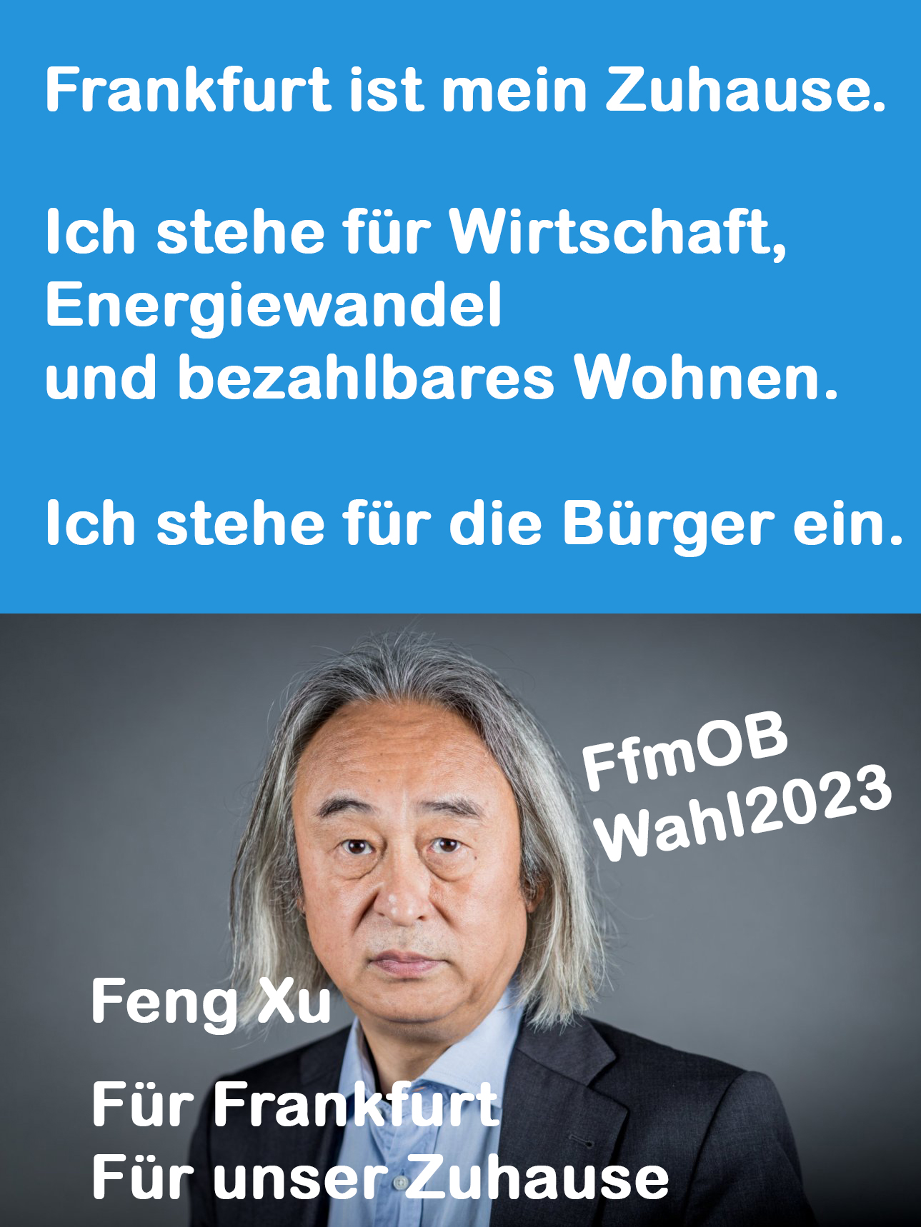 Kandidat für Oberbürgermeisterwahl Frankfurt 2023 Feng Xu