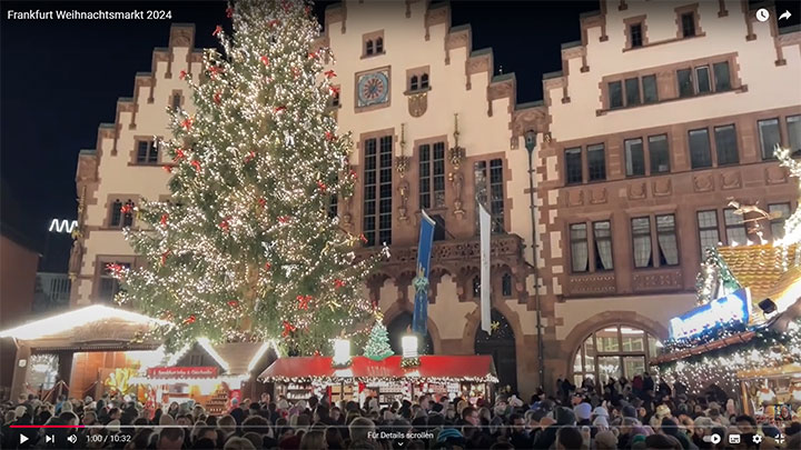 Frankfurt Weihnachtsmarkt 2024 Römerberg Paulskirche