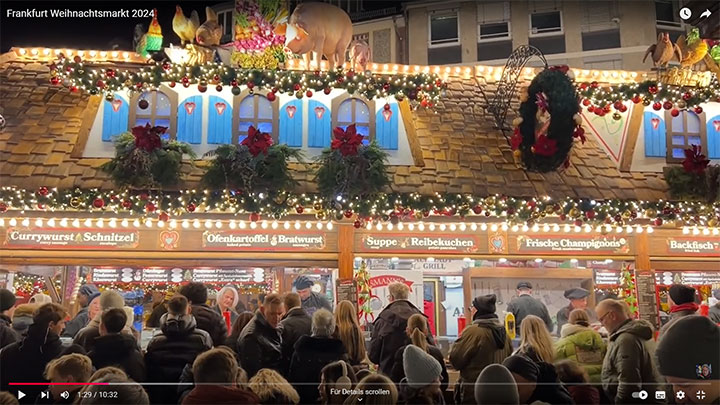 Frankfurt Weihnachtsmarkt 2024 Römerberg Paulskirche