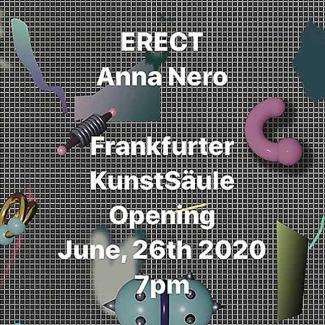 Kunstsäule Ausstellung ERECT von Anna Nero